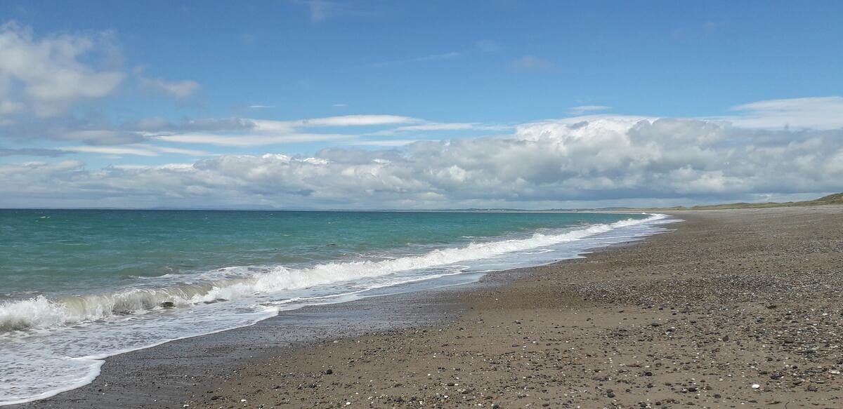 Ballyteige Beach at Kilmore Quay on a soft day